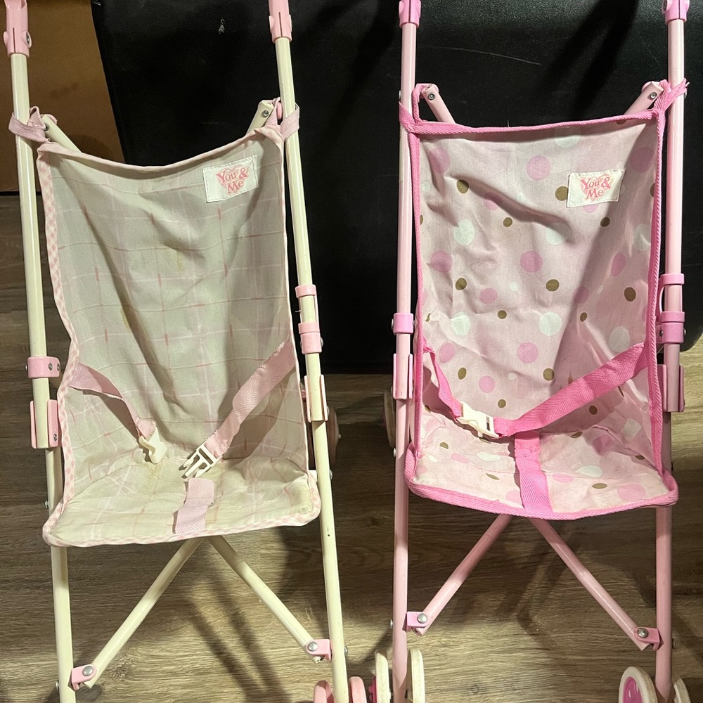 Pink Doll Stroller Set